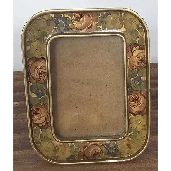 Vintage The Bucklers Inc 5th Ave NY Enamel Picture Photo Frame Swivel Back Heavy - Picture 1 of 16